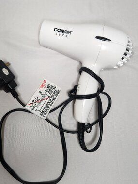 Conair 1875 Hair Dryer White Compact Blow Dryer